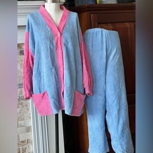 Stan Herman chenille 2X vintage rare pajama set